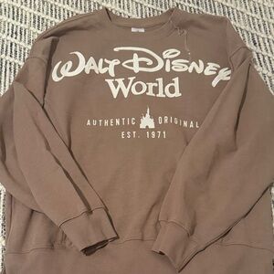 Disney Parks  Authentic Original Brown Crewneck Sweater